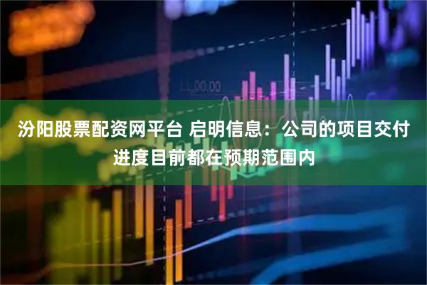 汾阳股票配资网平台 启明信息：公司的项目交付进度目前都在预期范围内