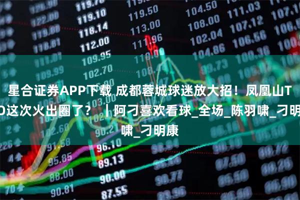 星合证券APP下载 成都蓉城球迷放大招！凤凰山TIFO这次火出圈了？ ｜阿刁喜欢看球_全场_陈羽啸_刁明康